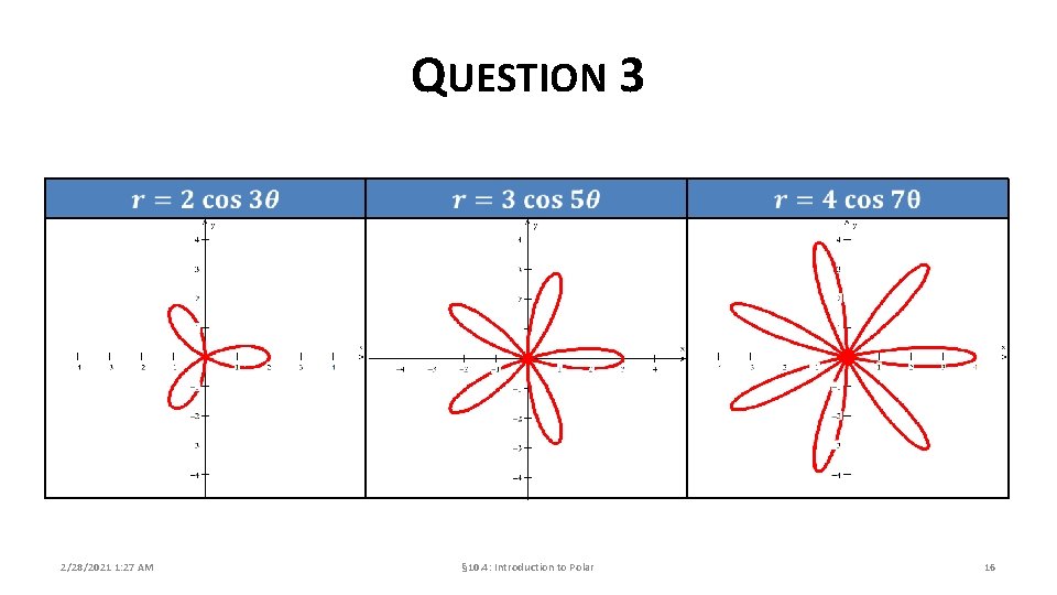 QUESTION 3 2/28/2021 1: 27 AM § 10. 4: Introduction to Polar 16 