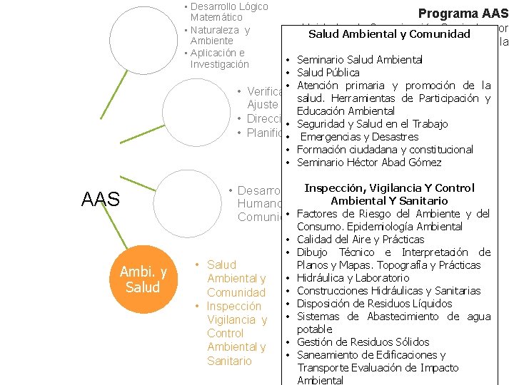 Ciencias Básicas AAS • Desarrollo Lógico Programa AAS Matemático Unidades de Organización Curricular por