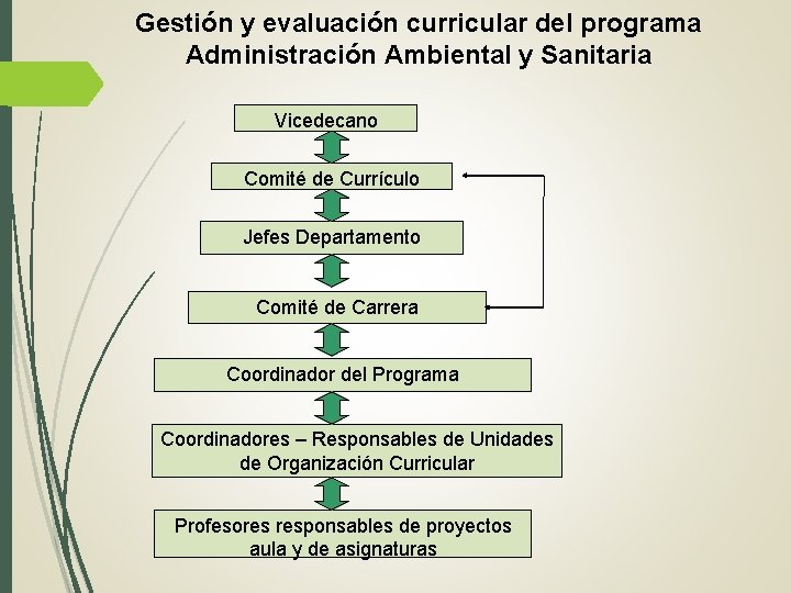 Gestión y evaluación curricular del programa Administración Ambiental y Sanitaria Vicedecano Comité de Currículo