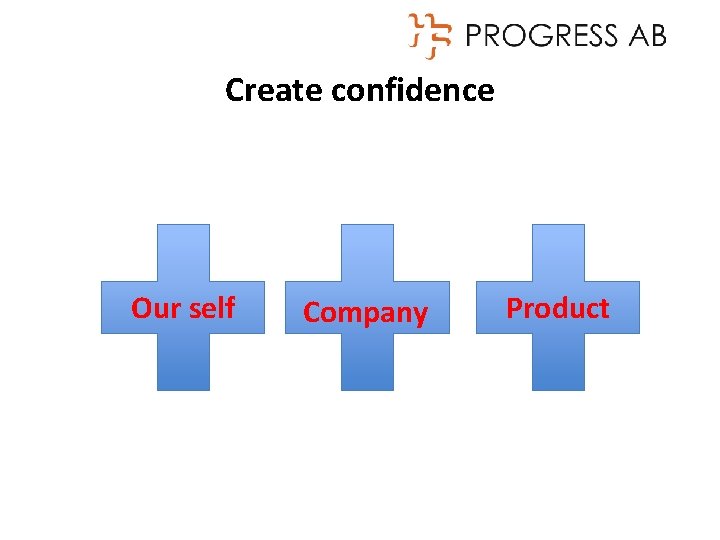 Create confidence Our self Company Product 