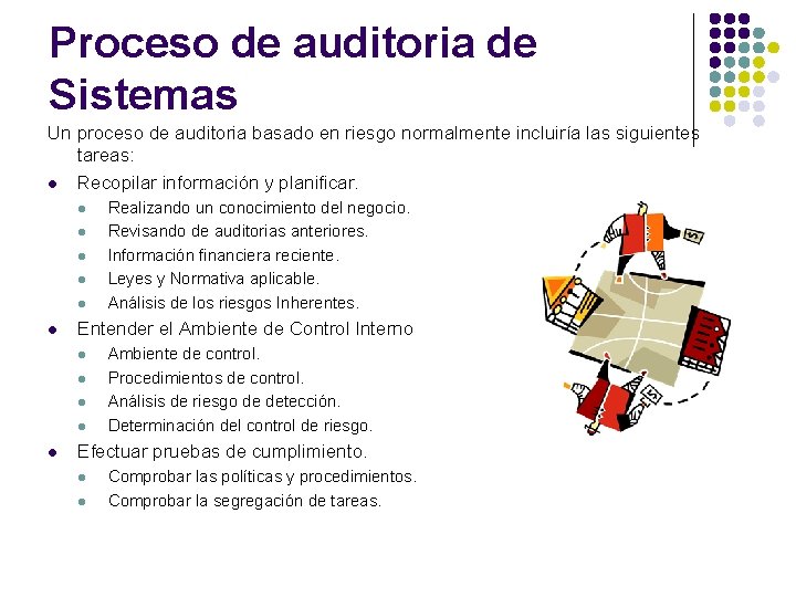 Proceso de auditoria de Sistemas Un proceso de auditoria basado en riesgo normalmente incluiría