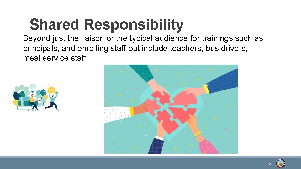 Shared Responsibility Beyond just the liaison or the typical audience for trainings such as