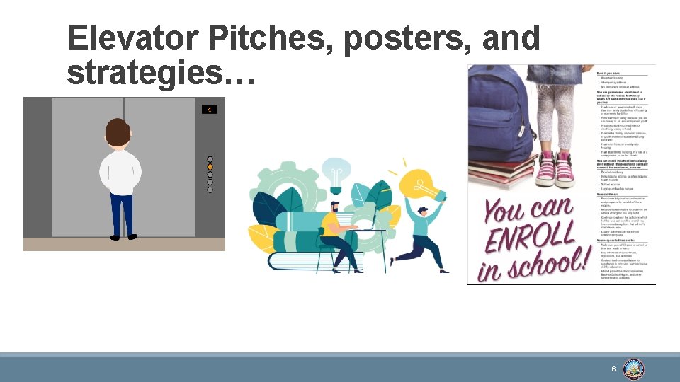 Elevator Pitches, posters, and strategies… 6 