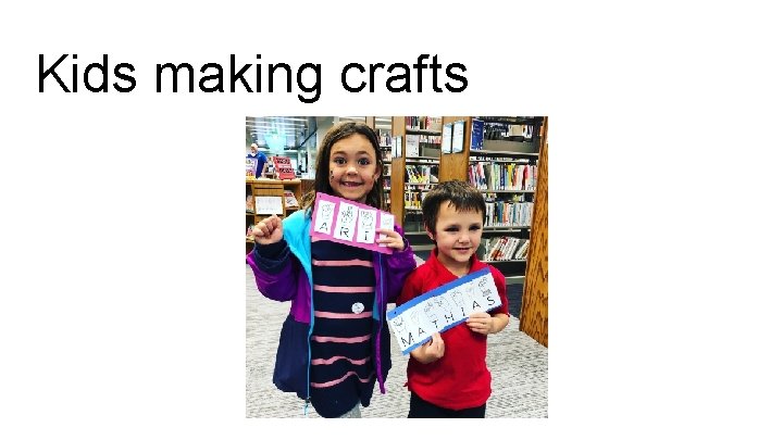 Kids making crafts 