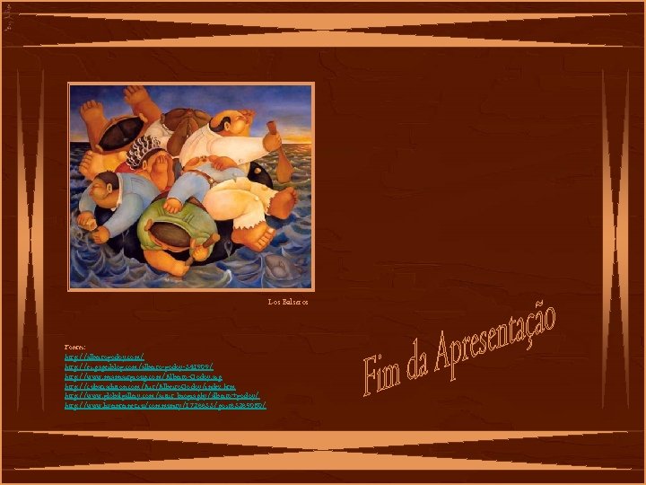 Los Balseros Fontes: http: //albertogodoy. com/ http: //es. paperblog. com/alberto-godoy-541909/ http: //www. miamiartgroup. com/Alberto-Godoy.