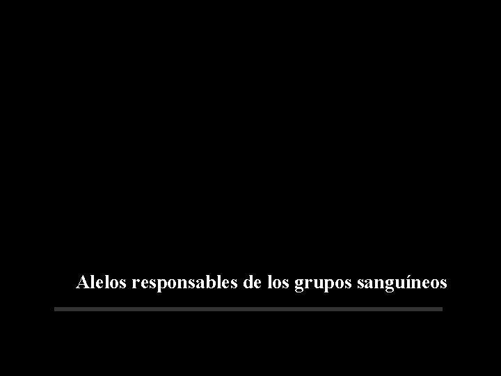 Alelos responsables de los grupos sanguíneos 