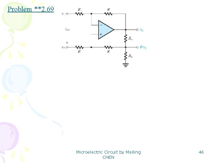 Problem **2. 69 Microelectric Circuit by Meiling CHEN 46 