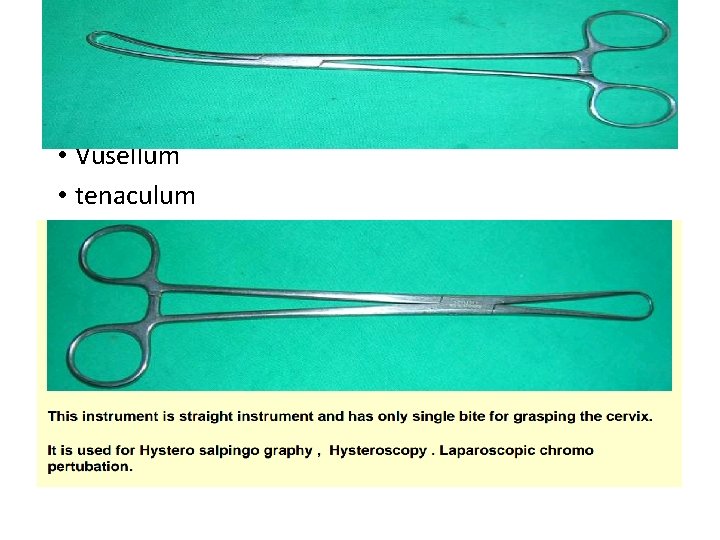 INSTRUMENTATION IN OBSTETRICS AND GYNAECOLOGY NITMED TUTORIALS Outline