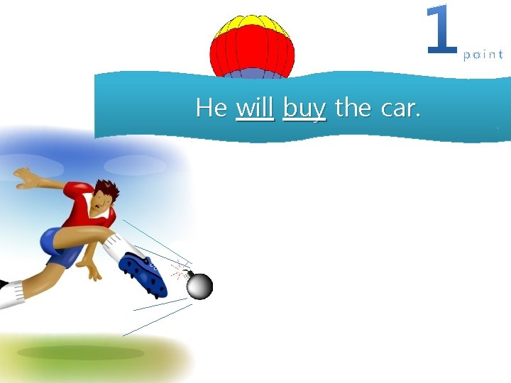 He will buy the car. 