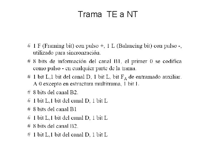 Trama TE a NT 