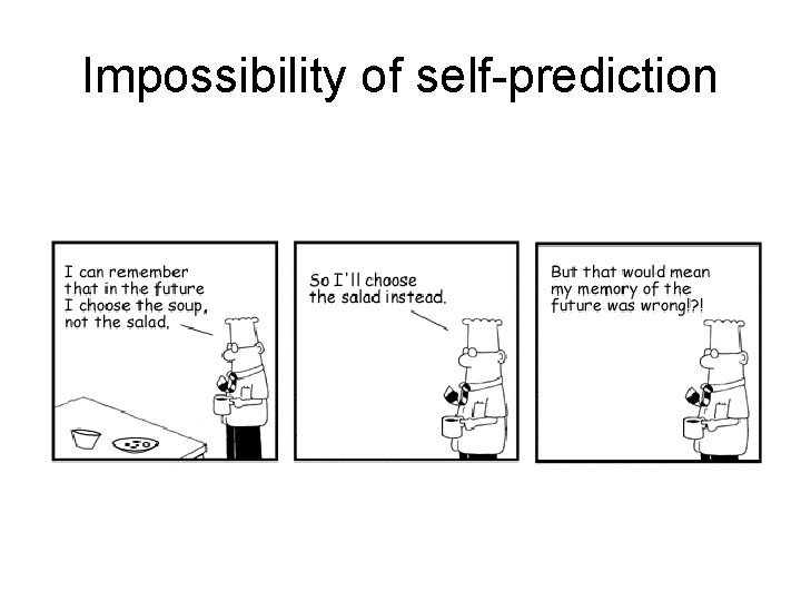 Impossibility of self-prediction 