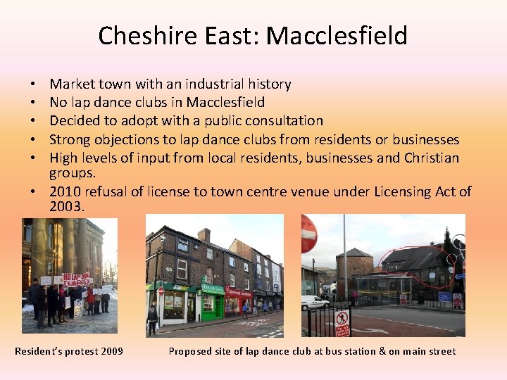 Cheshire East: Macclesfield Market town with an industrial history No lap dance clubs in