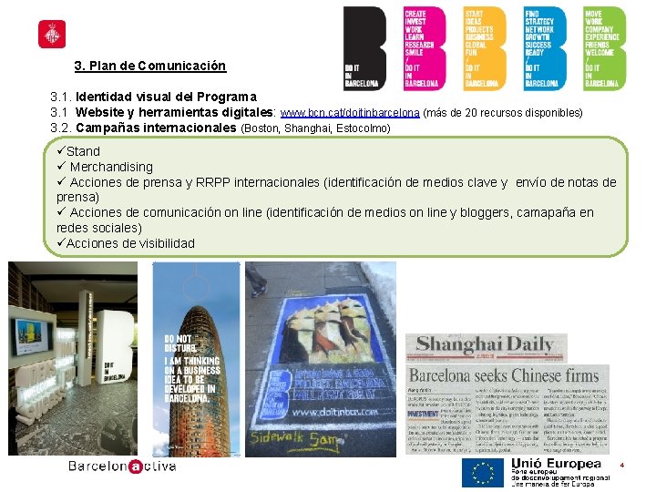 3. Plan de Comunicación 3. 1. Identidad visual del Programa 3. 1 Website y