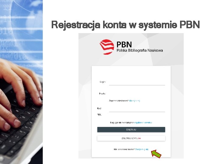 Rejestracja konta w systemie PBN 