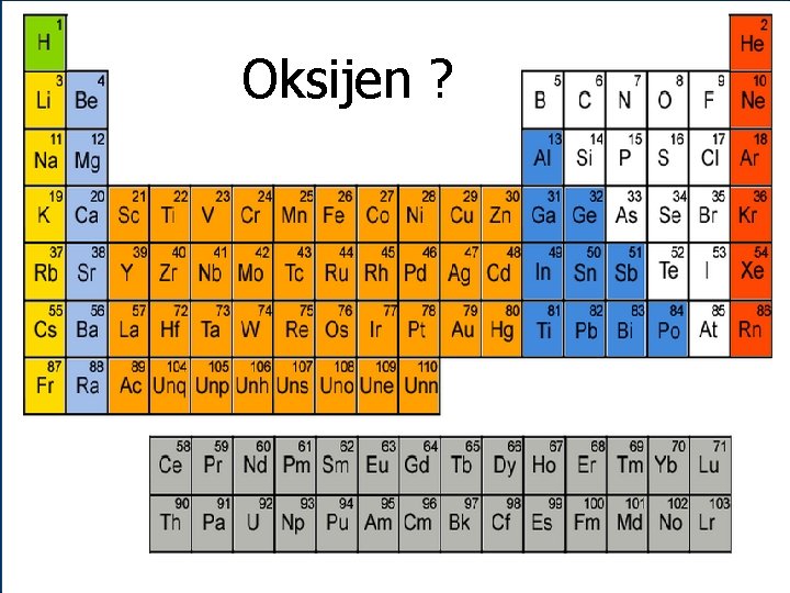 Oksijen ? 