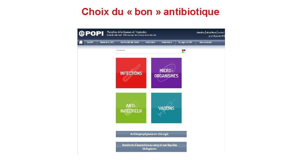 Choix du « bon » antibiotique 