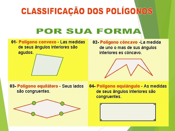 01 - Polígono convexo - Las medidas de seus ângulos interiores são agudos. 03