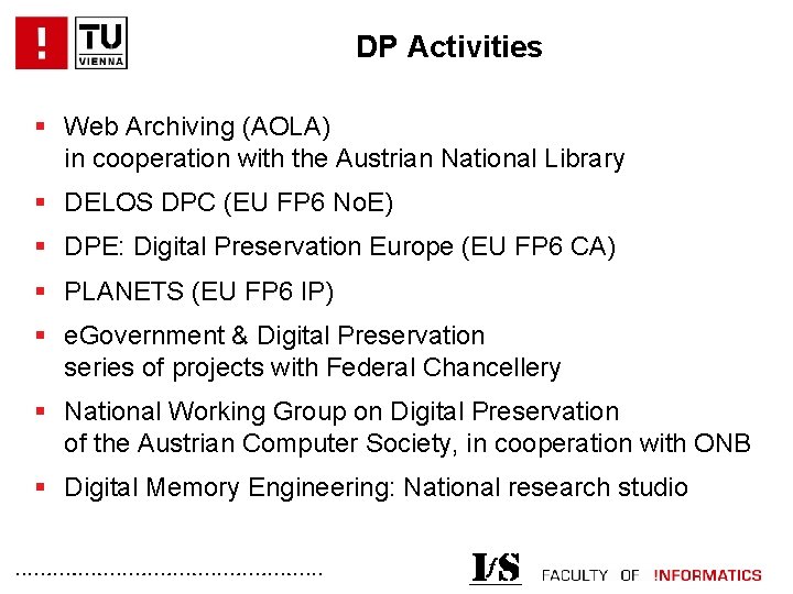 DP Activities § Web Archiving (AOLA) in cooperation with the Austrian National Library §