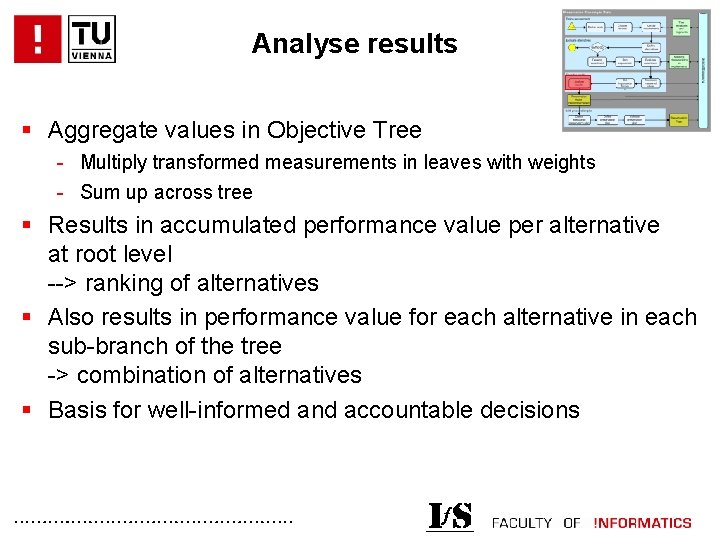 Analyse results § Aggregate values in Objective Tree - Multiply transformed measurements in leaves