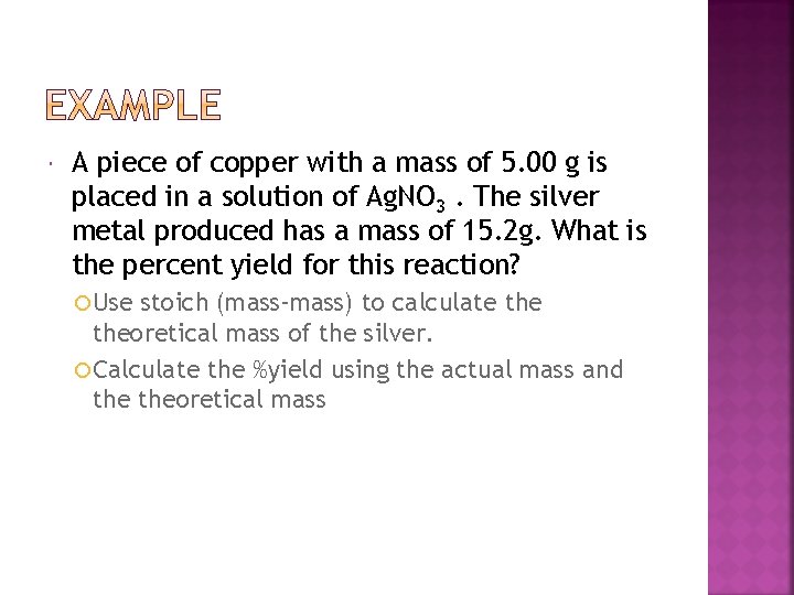  A piece of copper with a mass of 5. 00 g is placed