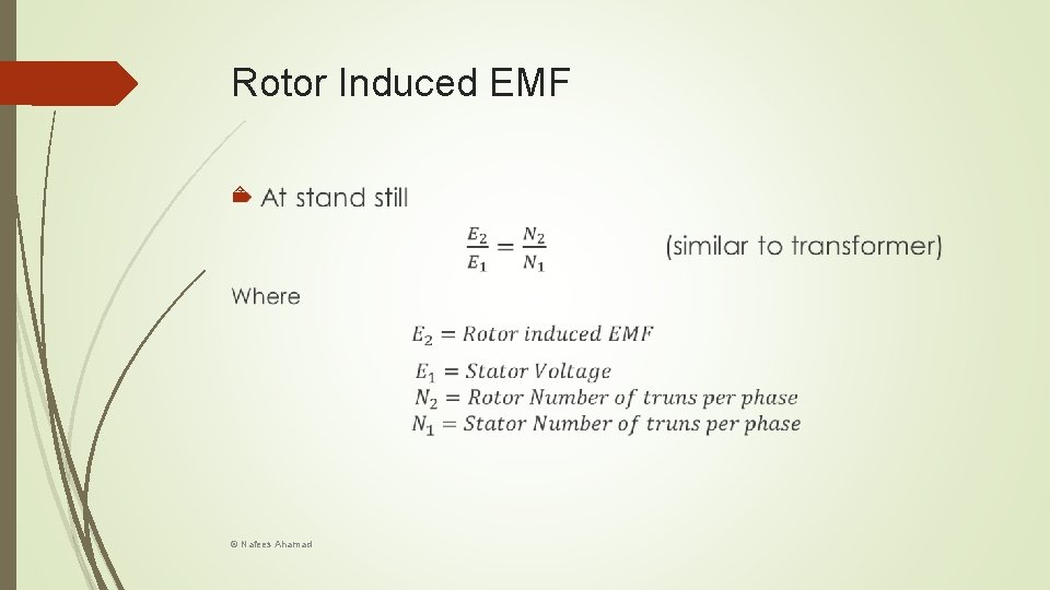 Rotor Induced EMF © Nafees Ahamad 