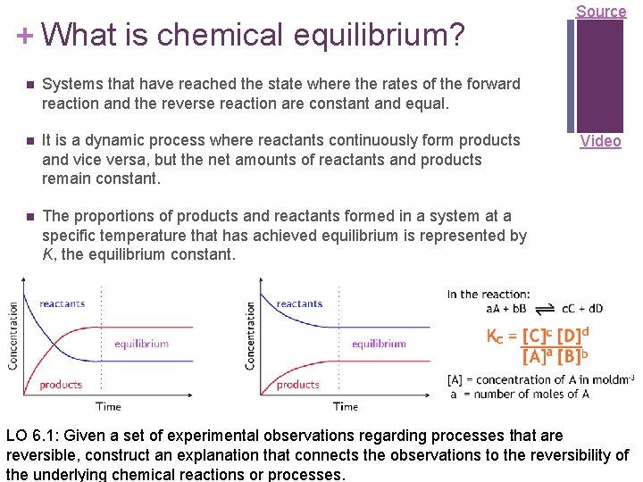 + What is chemical equilibrium? n Systems that have reached the state where the