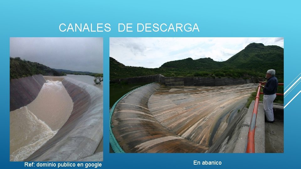 CANALES DE DESCARGA Ref: dominio publico en google En abanico 