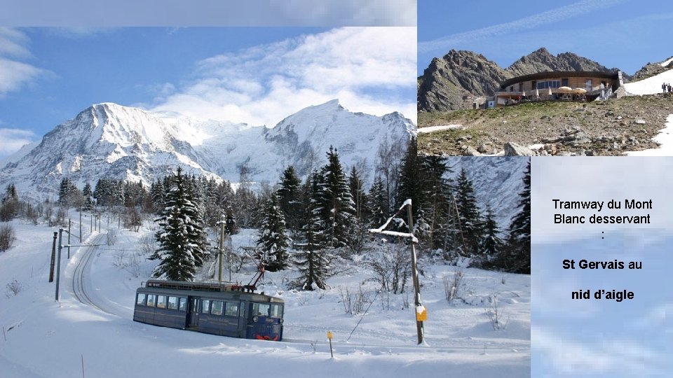 Tramway du Mont Blanc desservant : St Gervais au nid d’aigle 