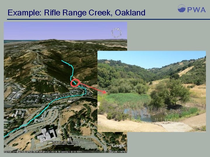 Example: Rifle Range Creek, Oakland 