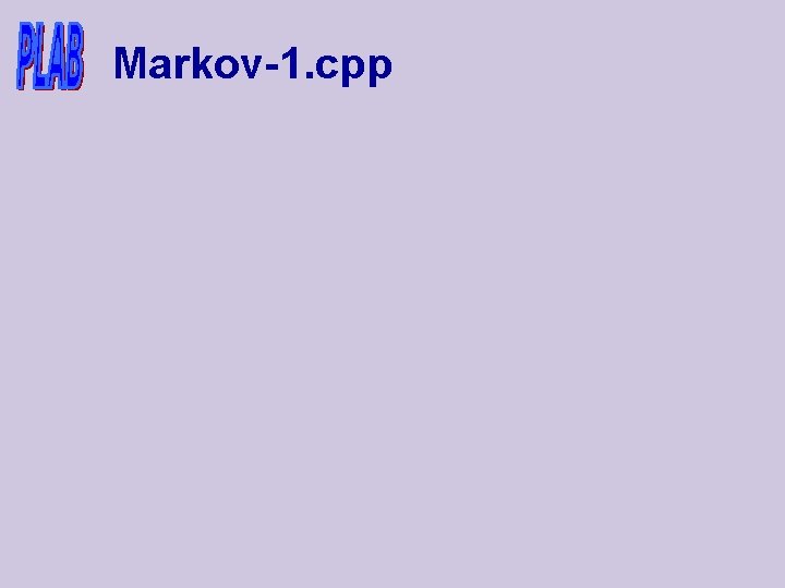 Markov-1. cpp 