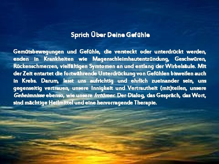 Sprich Über Deine Gefühle Gemütsbewegungen und Gefühle, die versteckt oder unterdrückt werden, enden in