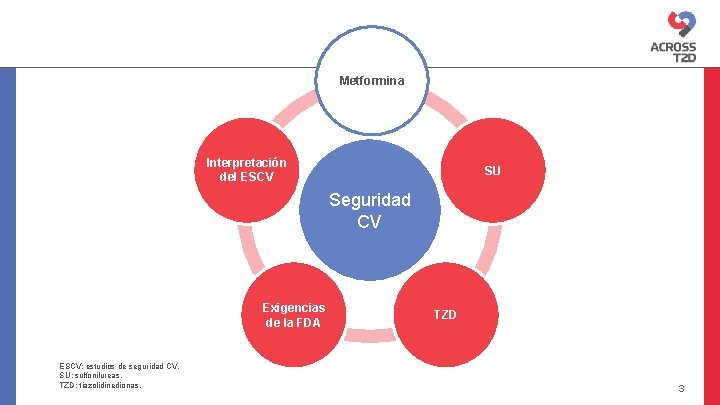 Metformina Interpretación del ESCV SU Seguridad CV Exigencias de la FDA ESCV: estudios de