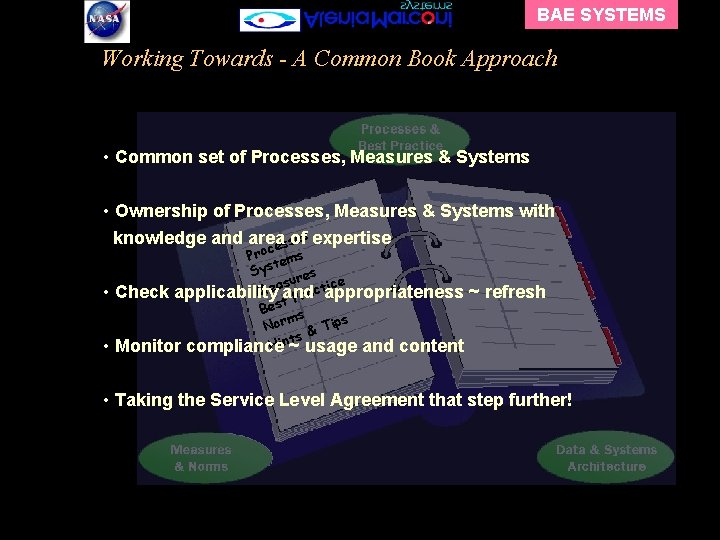 BAE SYSTEMS Working Towards - A Common Book Approach • Common set of Processes,