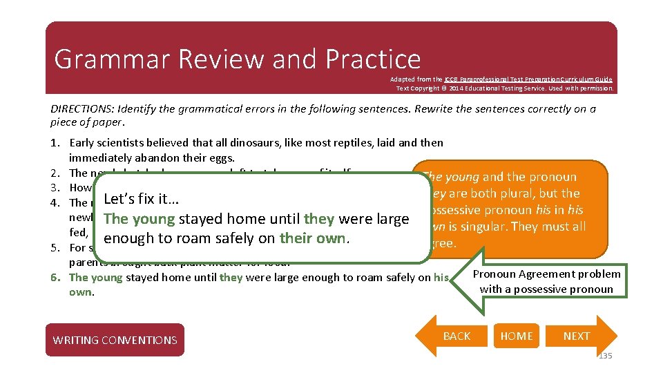 Grammar Review and Practice Adapted from the ICCB Paraprofessional Test Preparation Curriculum Guide Text