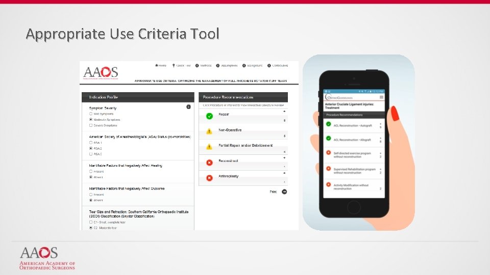 Appropriate Use Criteria Tool 