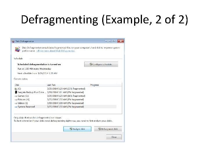 Defragmenting (Example, 2 of 2) 
