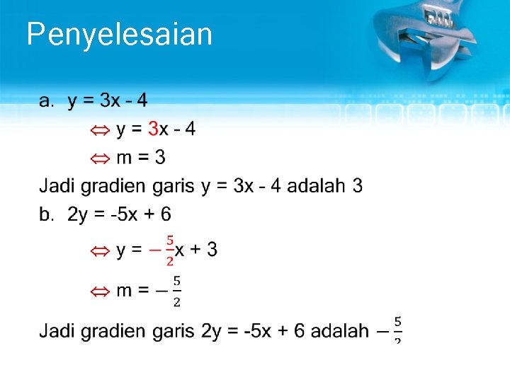 Penyelesaian • 