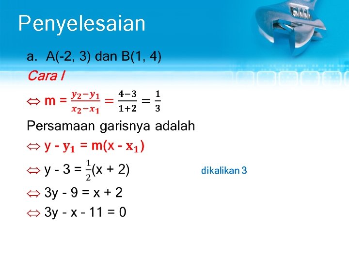 Penyelesaian • 