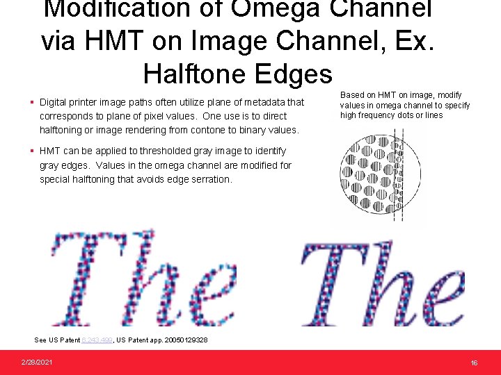 Modification of Omega Channel via HMT on Image Channel, Ex. Halftone Edges § Digital
