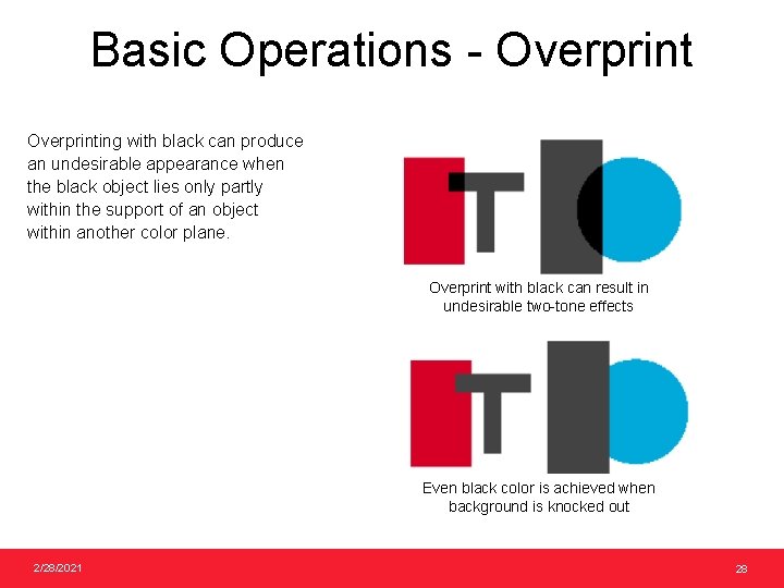 Basic Operations - Overprinting with black can produce an undesirable appearance when the black