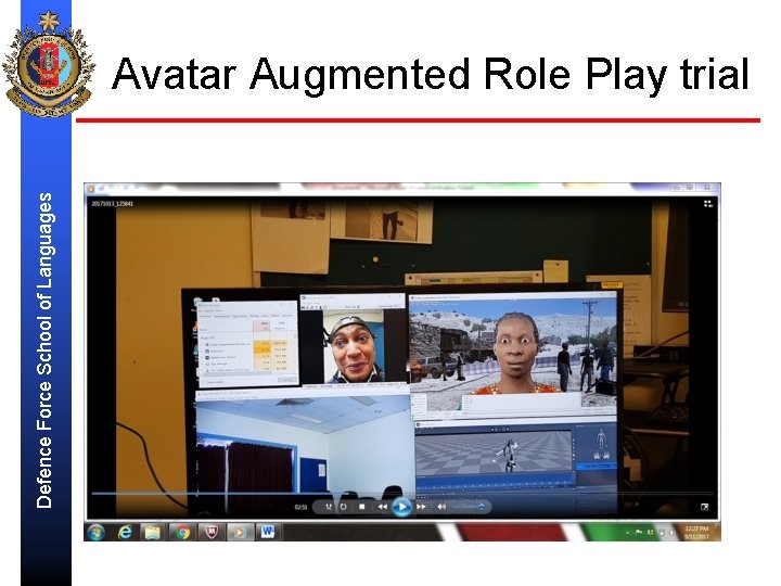 Defence Force School of Languages Avatar Augmented Role Play trial 