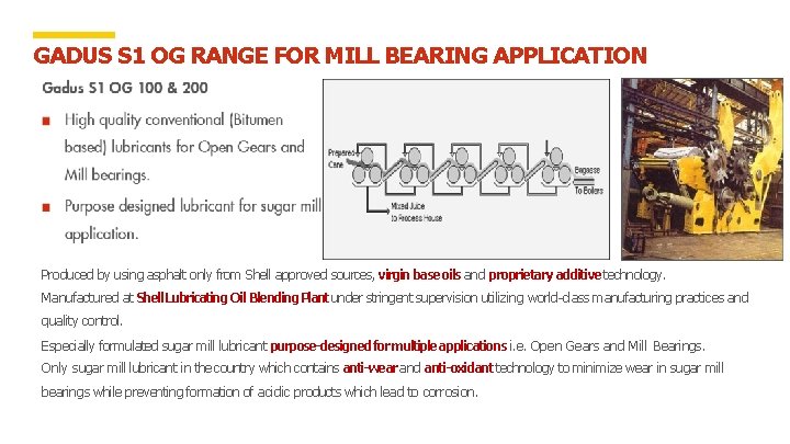 GADUS S 1 OG RANGE FOR MILL BEARING APPLICATION Produced by using asphalt only