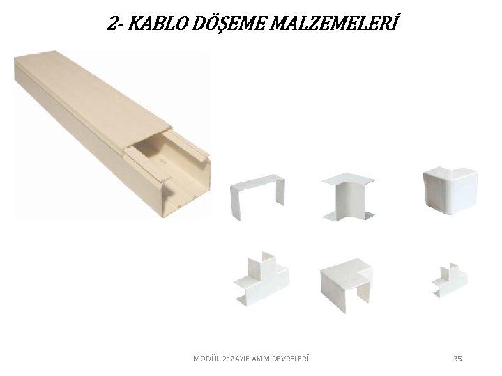 2 - KABLO DÖŞEME MALZEMELERİ MODÜL-2: ZAYIF AKIM DEVRELERİ 35 