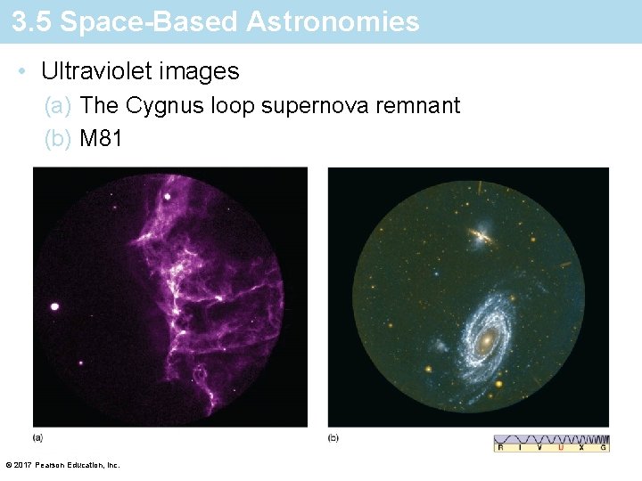 3. 5 Space-Based Astronomies • Ultraviolet images (a) The Cygnus loop supernova remnant (b)