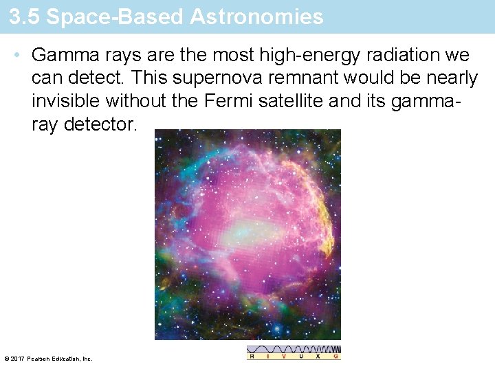 3. 5 Space-Based Astronomies • Gamma rays are the most high-energy radiation we can