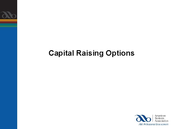 Capital Raising Options 