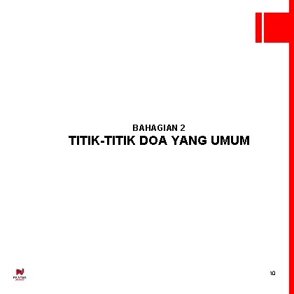 BAHAGIAN 2 TITIK-TITIK DOA YANG UMUM 10 