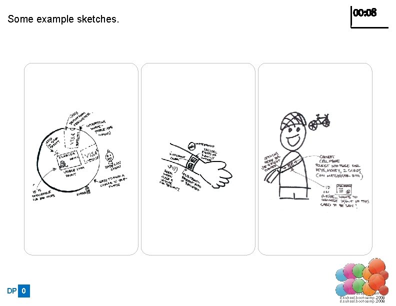 Some example sketches. DP 0 00: 08 Software Design Explorations 2009, adapted from d.