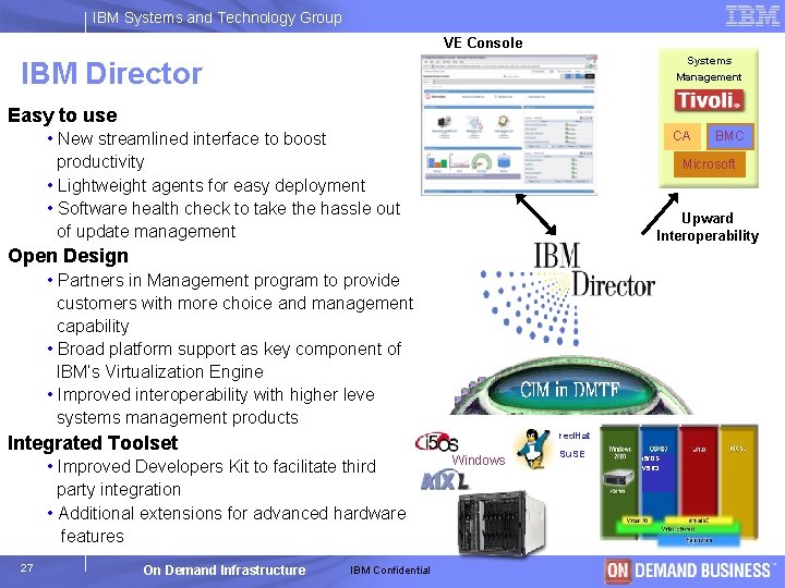 IBM Systems and Technology Group VE Console Systems Management IBM Director Easy to use