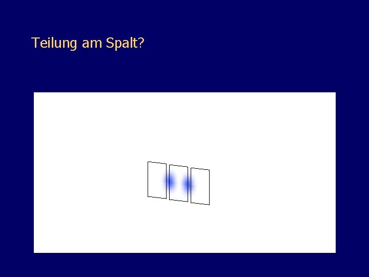 Teilung am Spalt? 